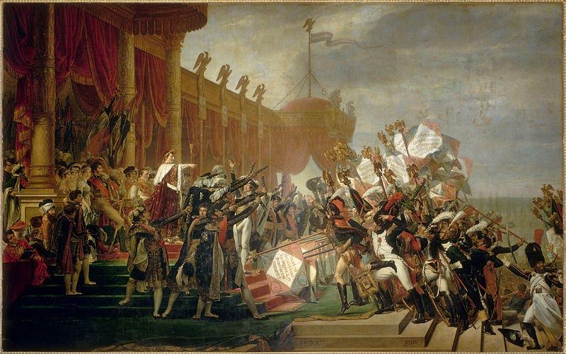 Jacques-Louis David The Army takes an Oath to the Emperor after the Distribution of Eagles, 5 December 1804 France oil painting art